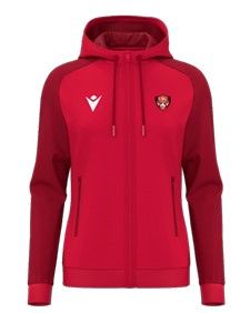 Macron Sweat zippé féminin atlas rouge avec écusson | Image 1