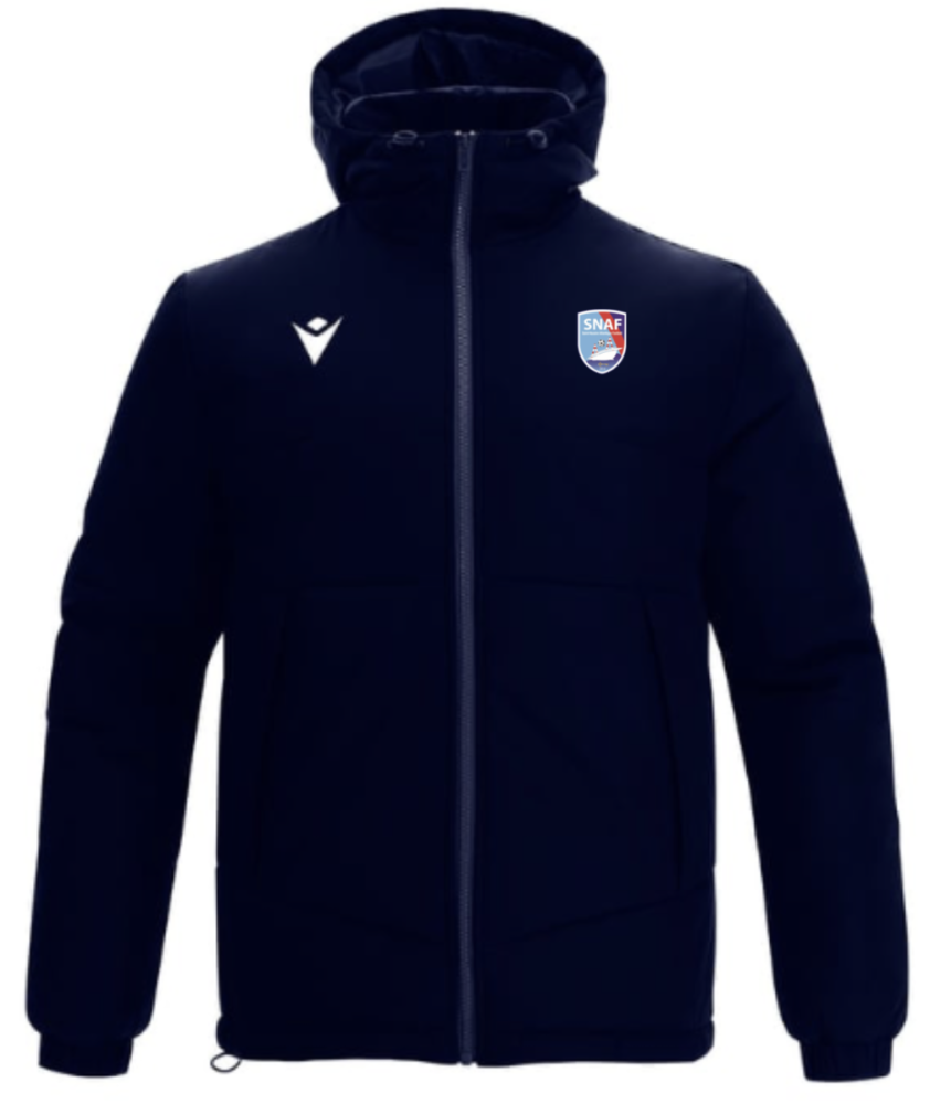 Macron Bomber de sortie andes navy avec logo brodé | Image 1