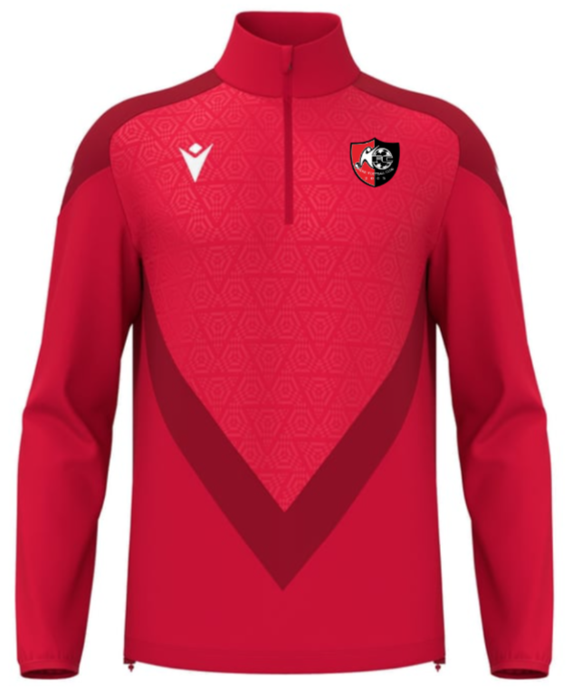 Macron Sweat 1/4 zip anduin homme rouge avec logo brodé | Image 1