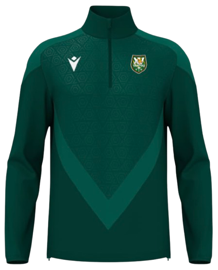 Macron Sweat 1/4 zip anduin  vert bouteille avec écusson | Image 1