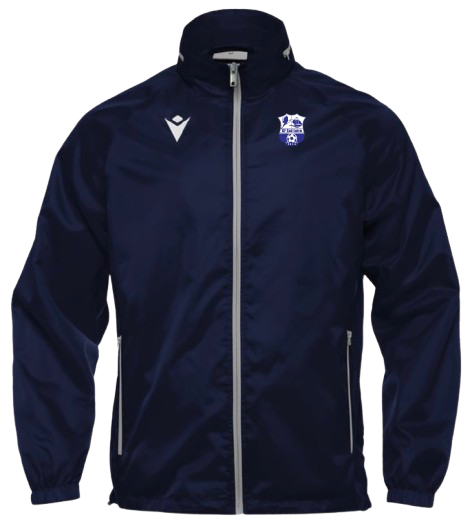 Macron Atlantic hero coupe-vent navy avec logo floqué | Image 1
