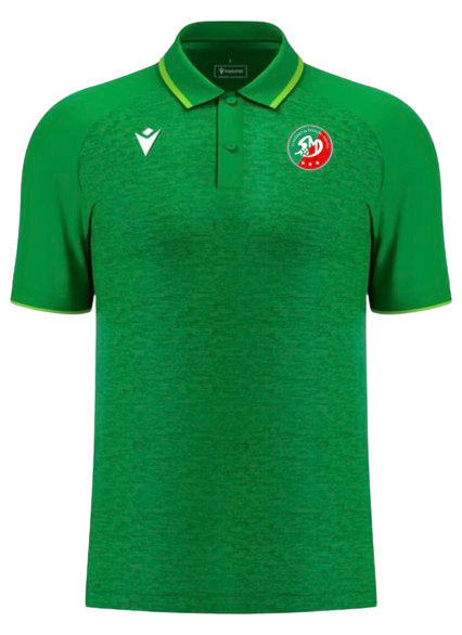 Macron Polo aulos vert avec logo floqué | Image 1