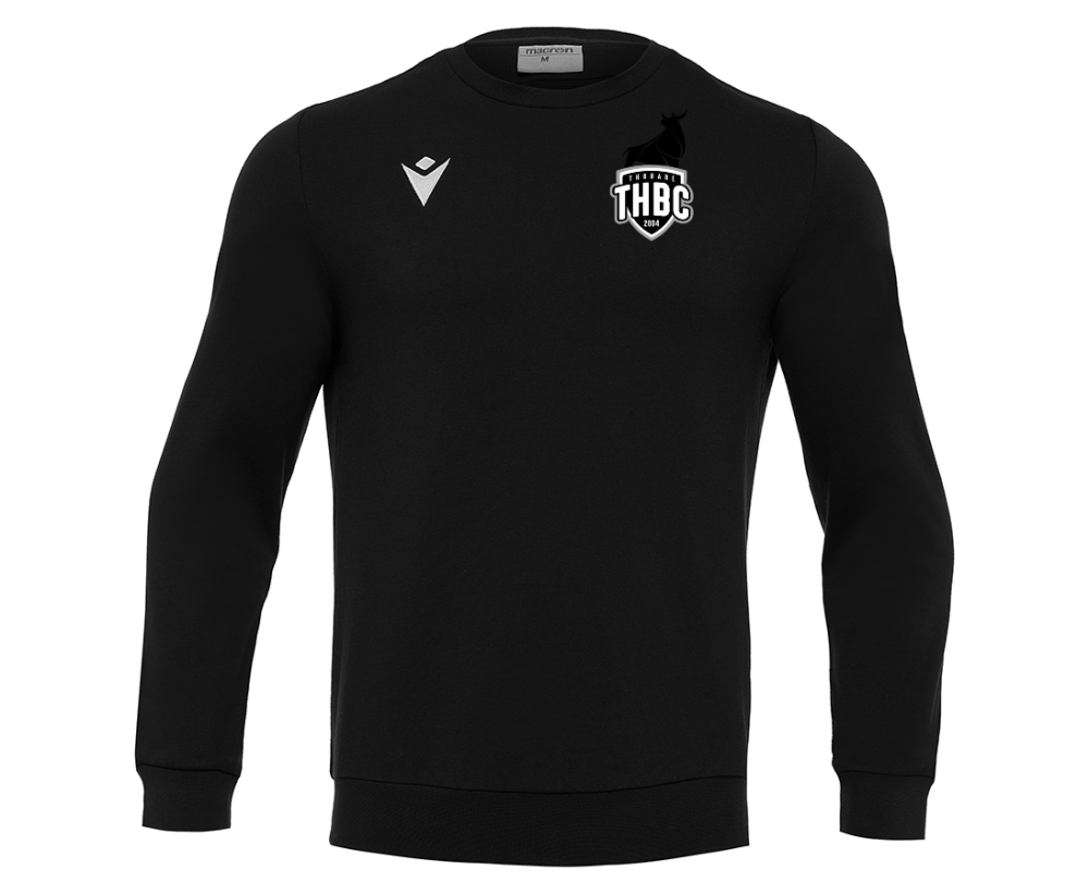 Macron Axima sweatshirt noir avec logo brodé | Image 1