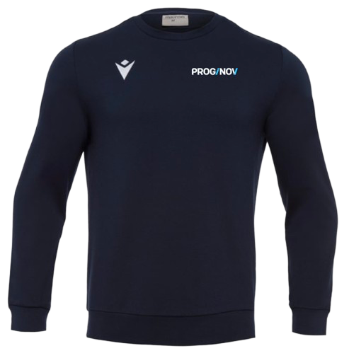 Macron Pull coton axima navy avec logo brodé | Image 1