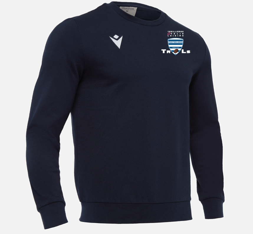 Macron Axima sweatshirt navy avec logo brodé | Image 1