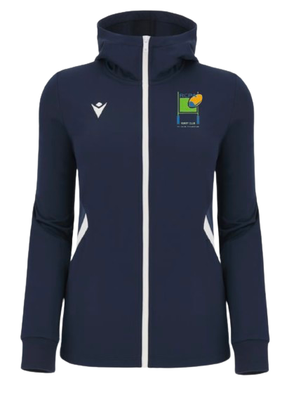 Macron Veste zippée femme bastet navy avec logo brodé | Image 1