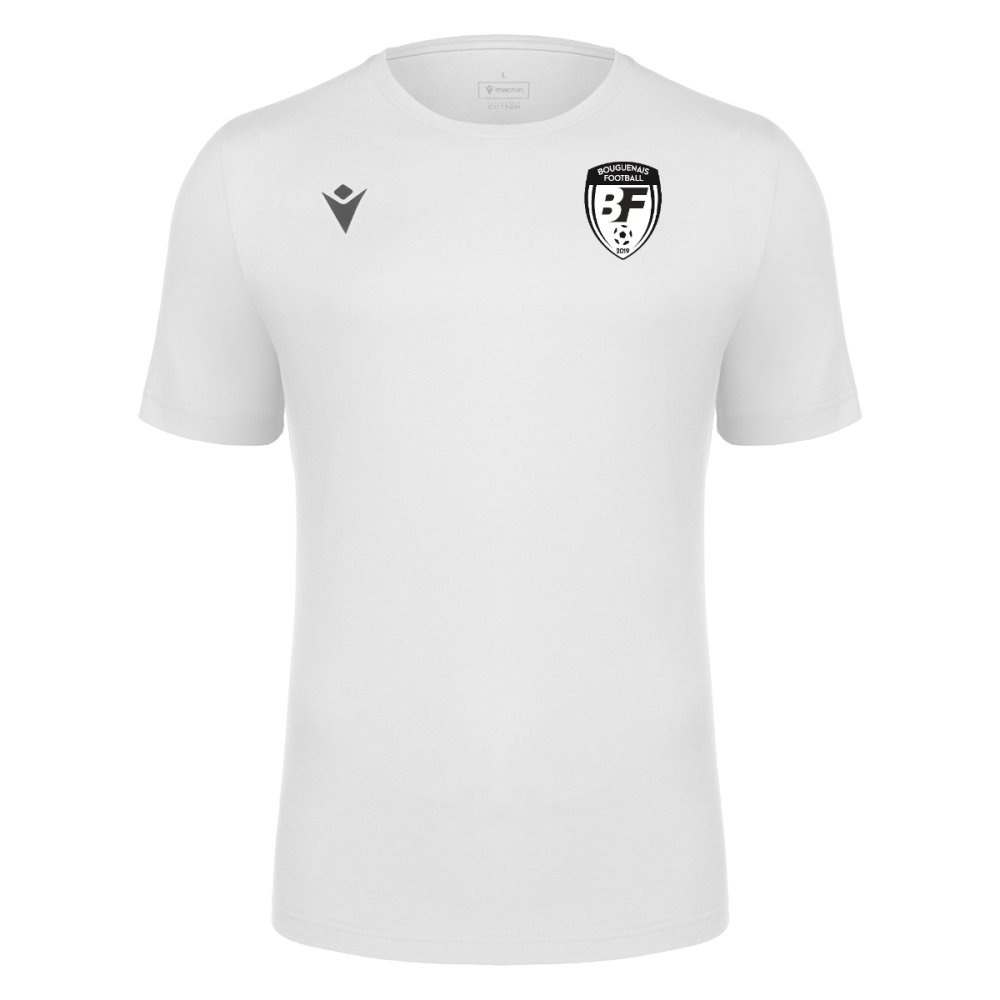 Macron Boost eco t-shirt blanc avec écusson | Image 1