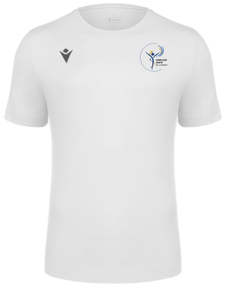 Macron T-shirt coton boost eco blanc logo floqué coeur et dos | Image 1