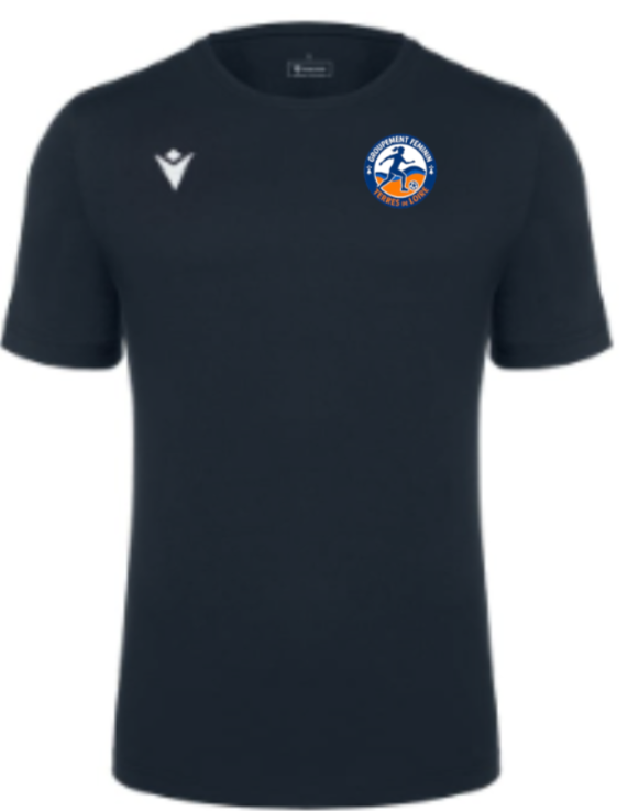 Macron Tee shirt boost eco coton navy avec logo floqué | Image 1