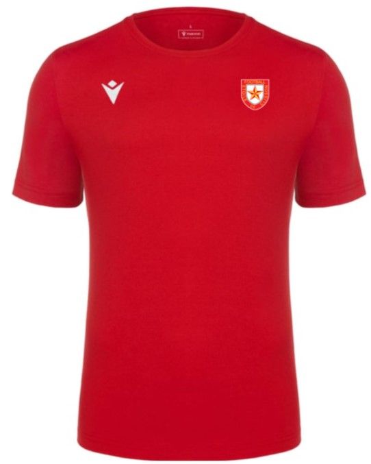 Macron Tee shirt coton boost eco rouge avec écusson | Image 1