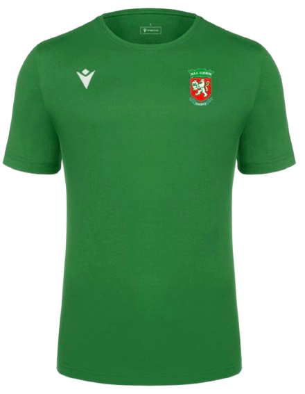 Macron Boost eco t-shirt vert avec logo floqué | Image 1