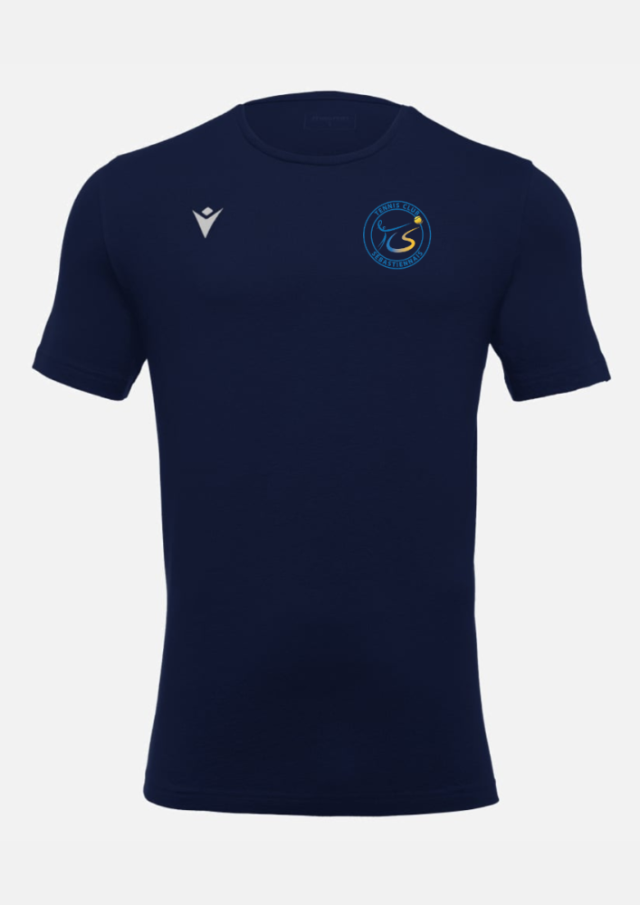 Macron T shirt boost hero navy avec logo floqué | Image 1