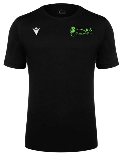 Macron T-shirt boost eco noir avec logo floqué | Image 1