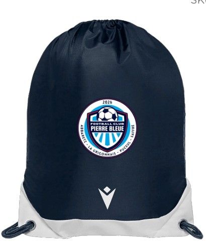 Macron Sac à cordelette campus navy avec écusson | Image 1