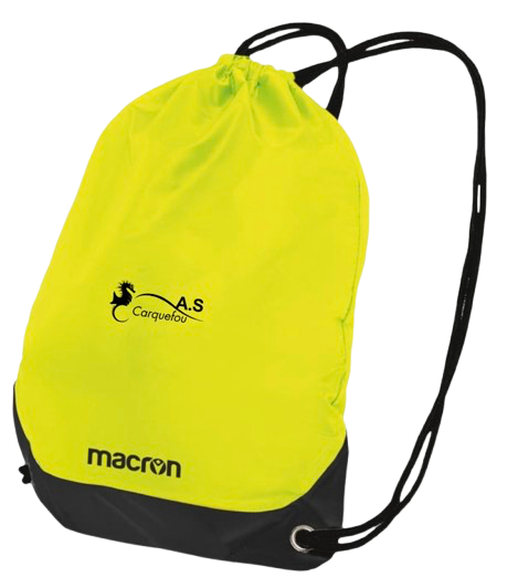 Macron Sac à cordelettes campus jaune avec logo floqué | Image 1