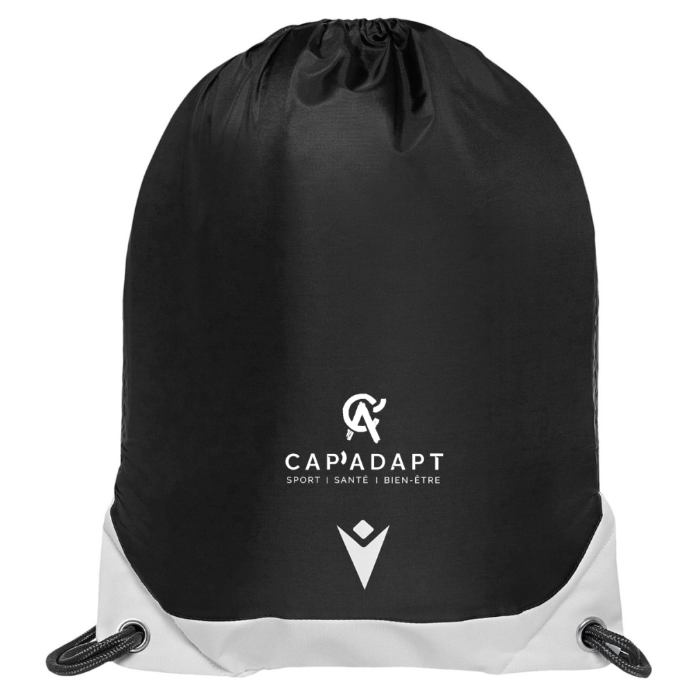 Macron Sac à cordelettes campus noir logo sérigraphié | Image 1