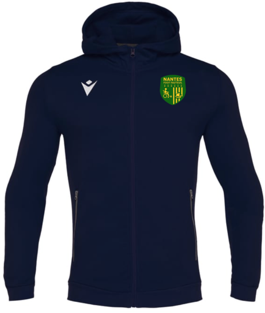 Macron Veste coton nippé cello navy avec logo brodé | Image 1