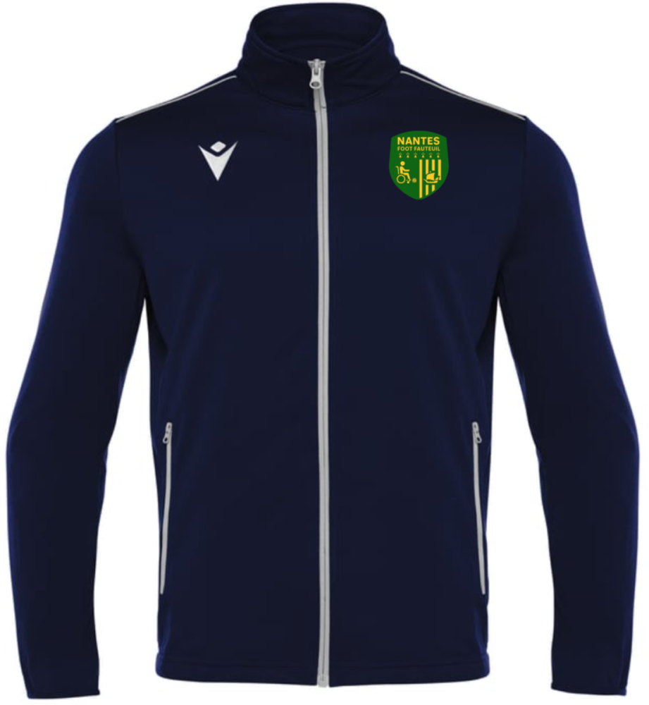 Macron Veste de sortie nemesis navy avec logo brodé | Image 1