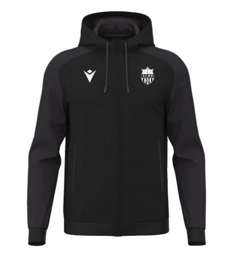 Macron Sweat full zip chronos noir avec écusson | Image 1