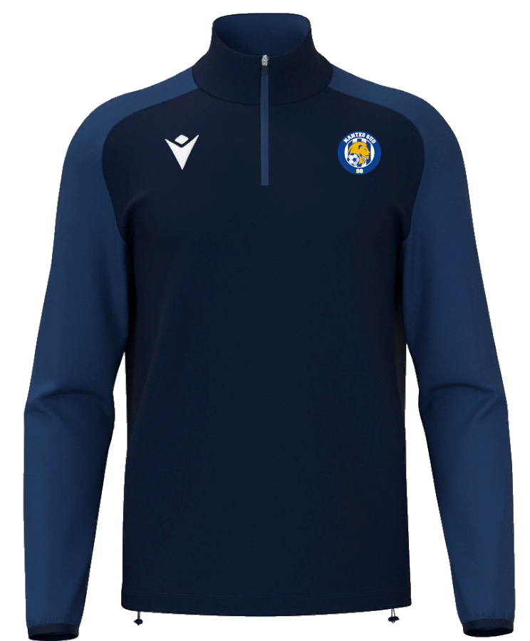 Macron Sweat 1/4 zip homme isen navy avec écusson | Image 1