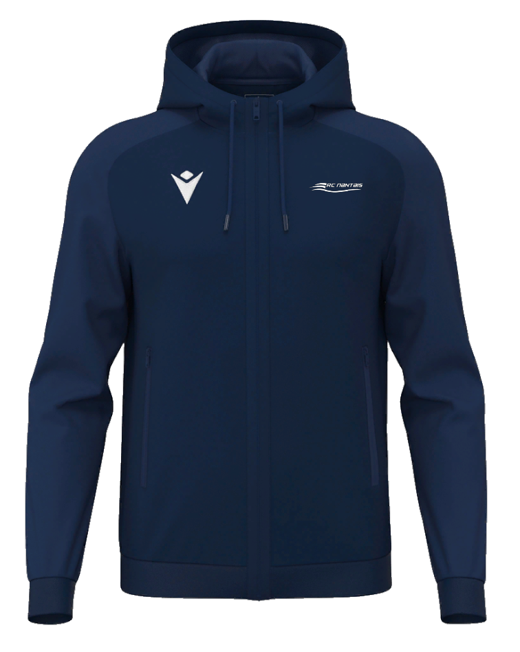 Macron Veste zippée homme bleu marine floquée - chronos | Image 1