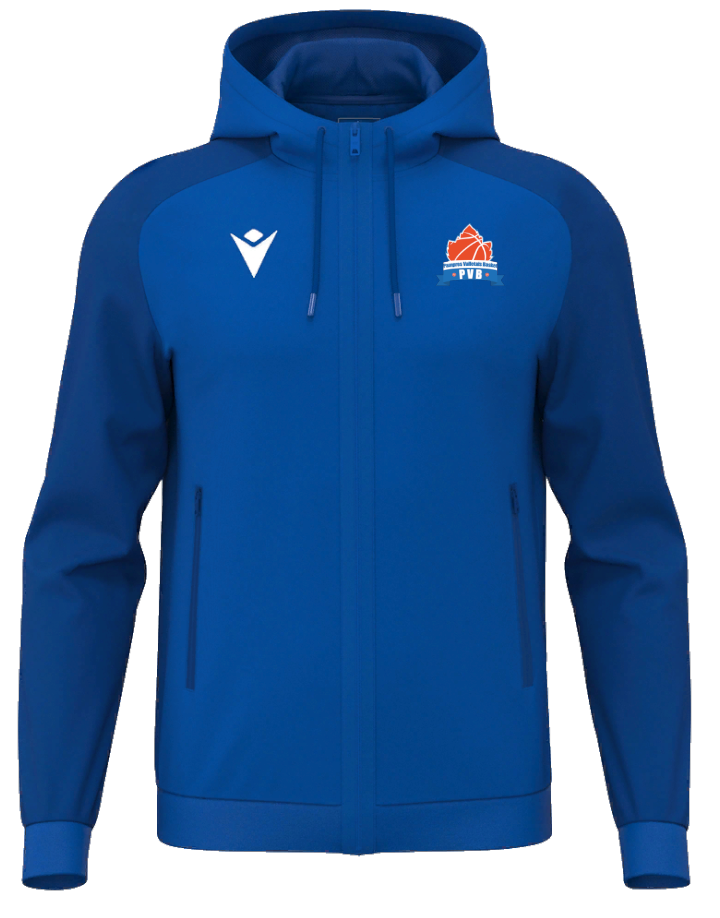 Macron Sweat homme full zip chronos royal avec logo floqué | Image 1