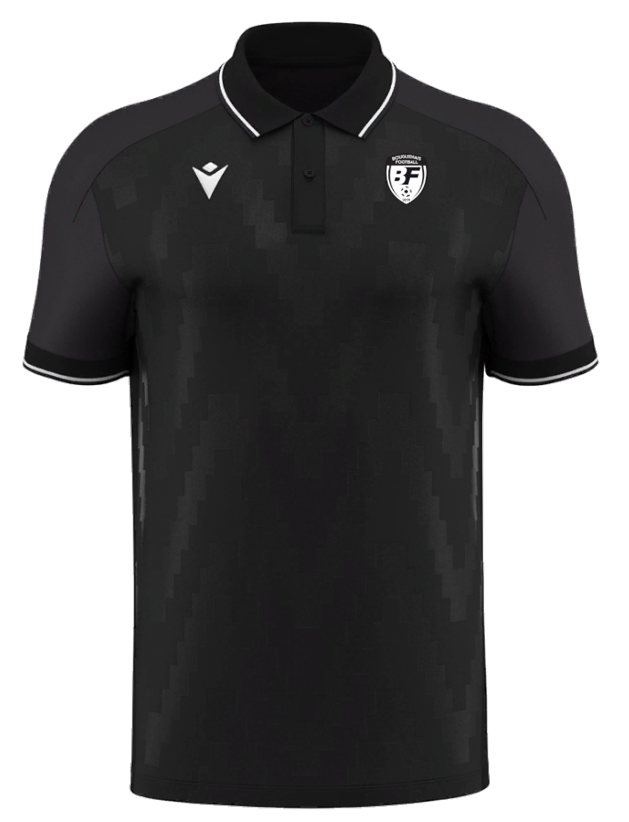 Macron Polo echoes noir avec écusson | Image 1