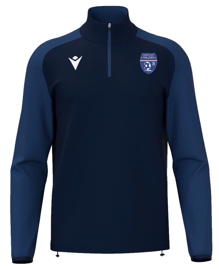 Macron 1/4 zip isen navy avec écusson | Image 1