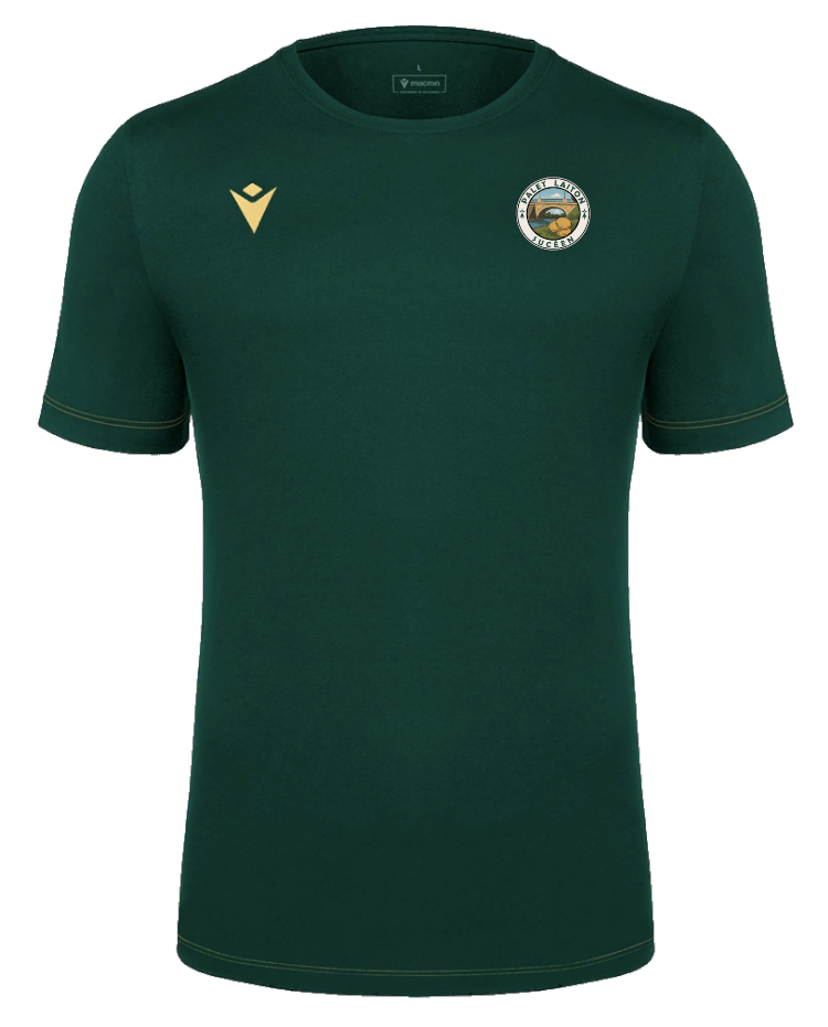Macron T-shirt boost eco vert bouteille avec logo floqué | Image 1
