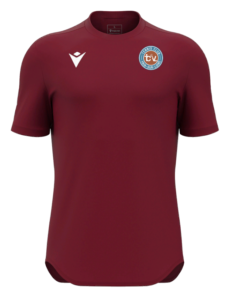 Macron Maillot void bordeaux avec logo floqué | Image 1