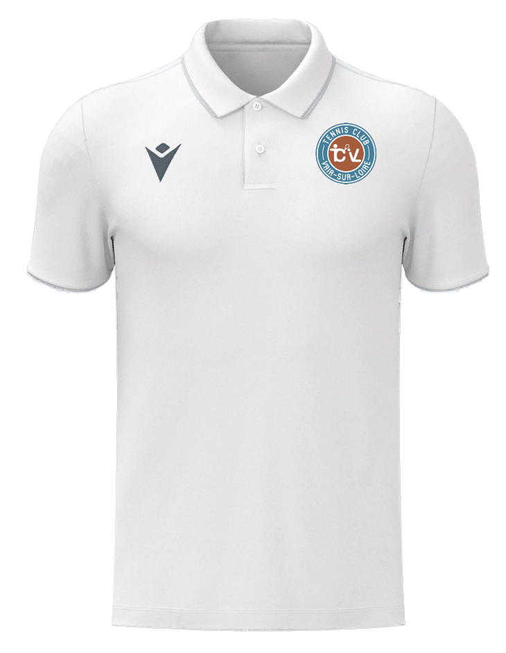Macron Polo draco hero blanc avec logo floqué | Image 1