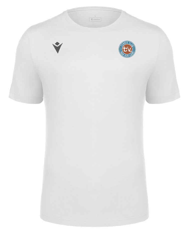 Macron T-shirt boost eco blanc avec logo floqué | Image 1