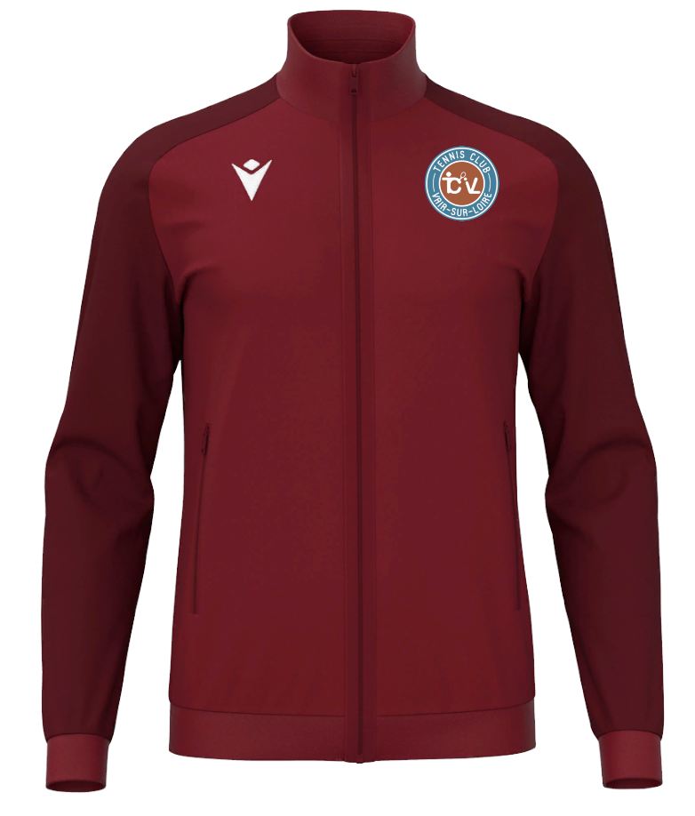 Macron Full zip anubis bordeaux avec logo floqué | Image 1