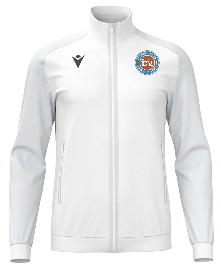 Macron Full zip anubis blanc avec logo floqué | Image 1