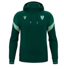 Macron Sweat capuche alchemist vert bouteille avec écusson | Image 1