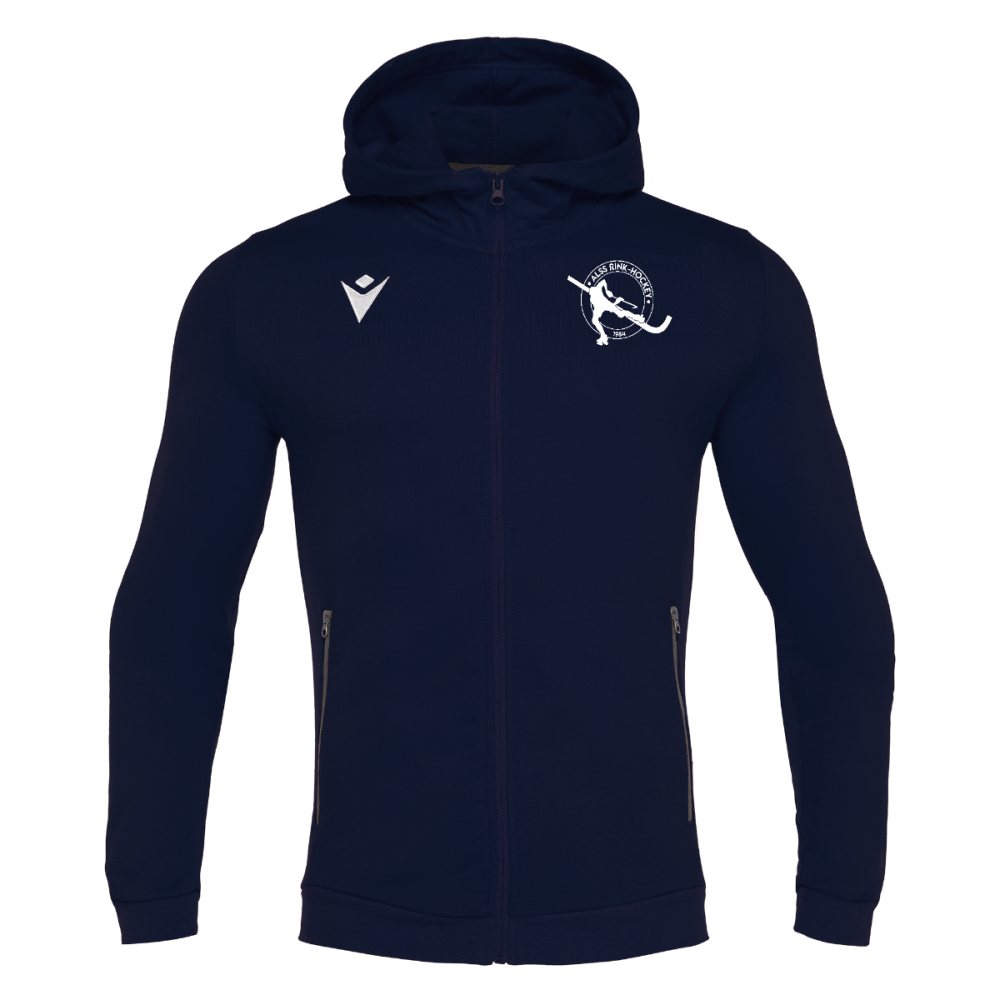 Macron Veste zippée coton cello navy logo brodé | Image 1
