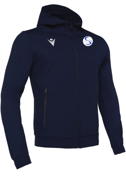 Macron Veste coton cello navy avec logo brodé | Image 1