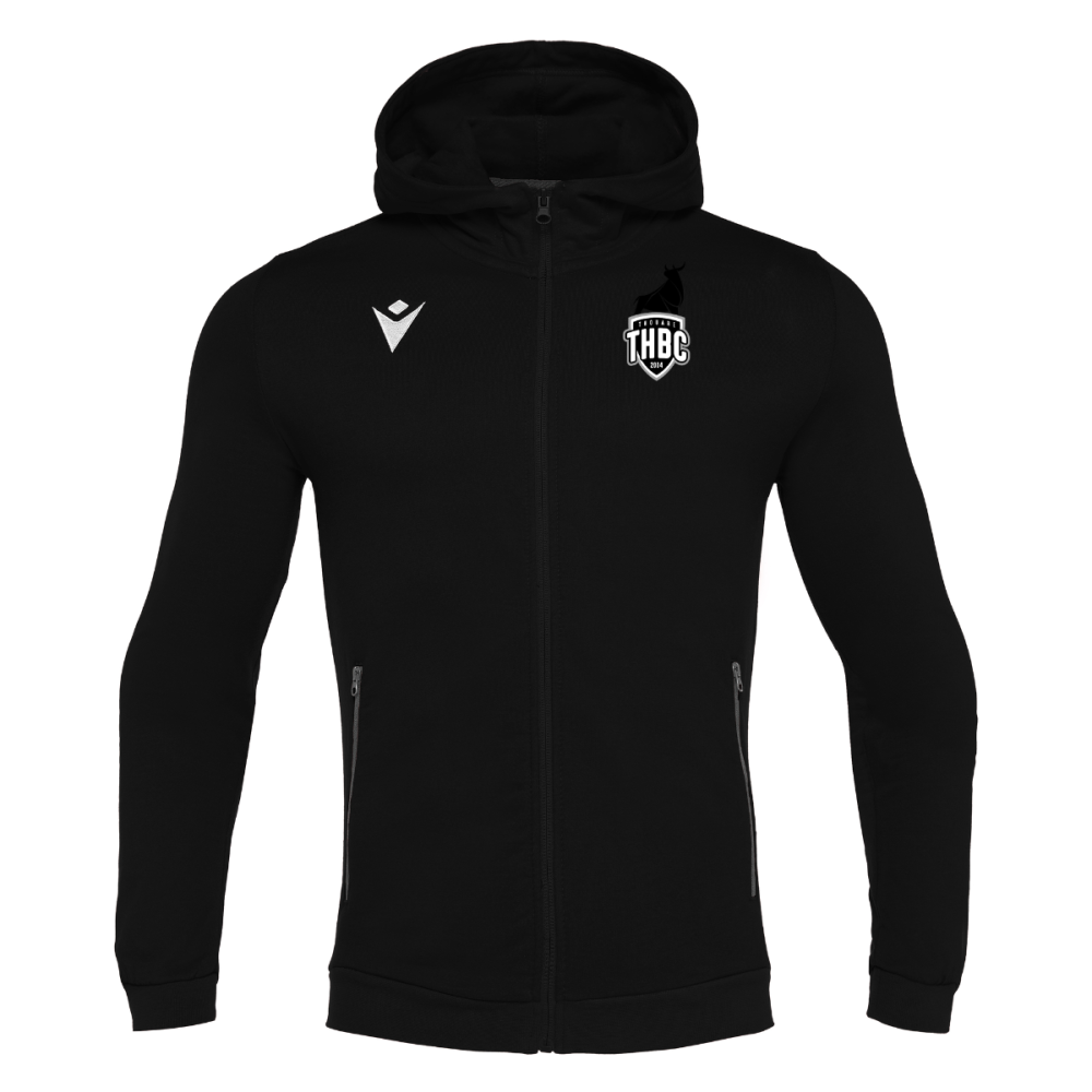 Macron Veste femme coton drum noire  logo brodé | Image 1