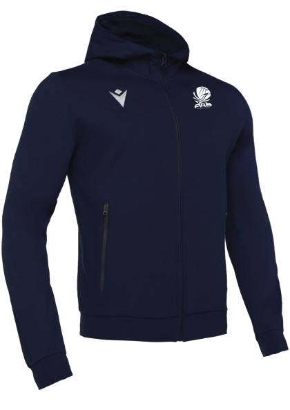 Macron Veste coton cello navy avec logo brodé | Image 1