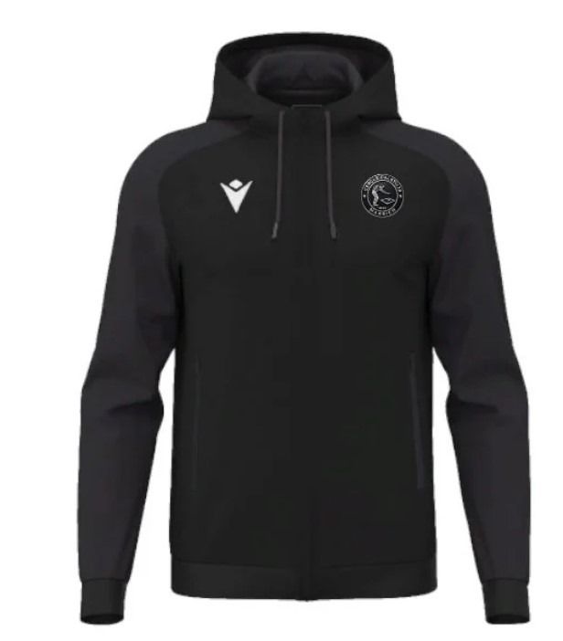 Macron Sweat zippé chronos noir avec logo brodé | Image 1