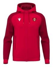 Macron Sweat zippé chronos rouge avec écusson | Image 1