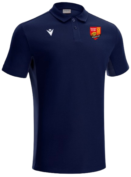 Macron Polo clarinet navy avec logo brodé | Image 1