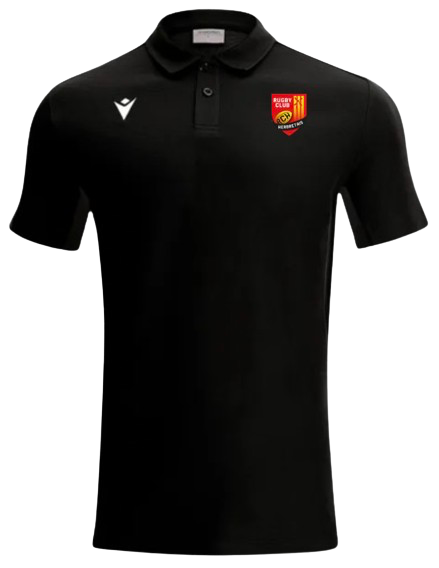 Macron Polo clarinet noir avec logo brodé | Image 1