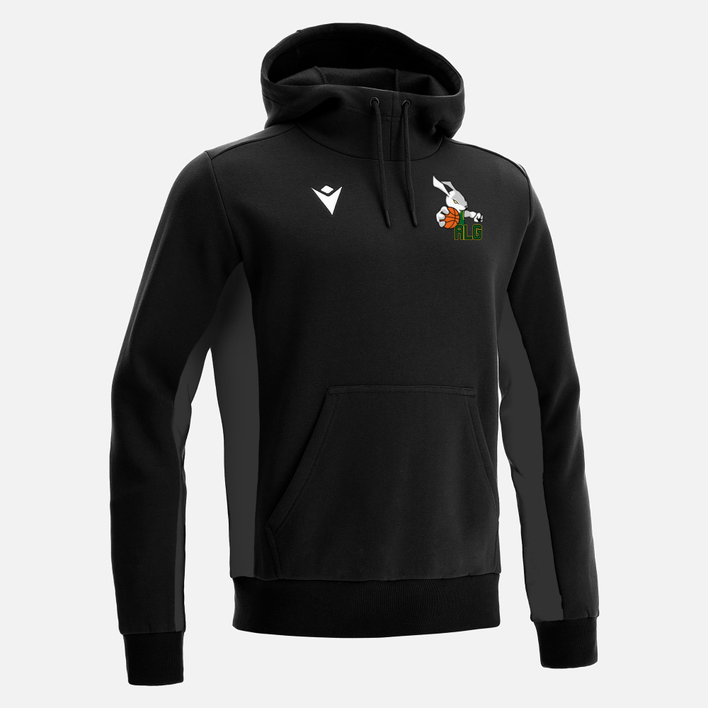 Macron Sweat coton épais dance noir logo brodé | Image 1