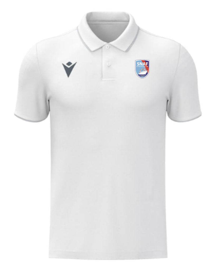 Macron Polo de sortie draco hero blanc avec écusson | Image 1