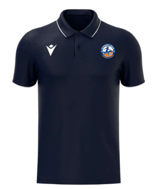 Macron Polo de sortie homme draco hero navy avec logo floqué | Image 1