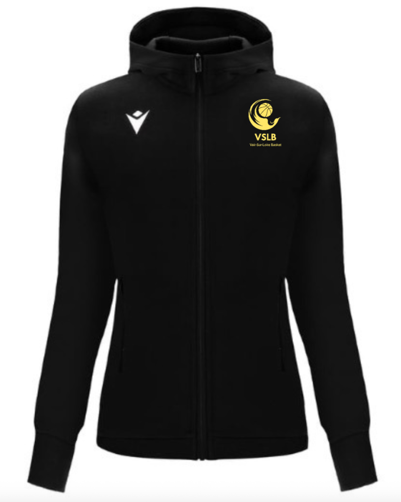 Macron Veste coton femme drum noire avec logo brodé | Image 1