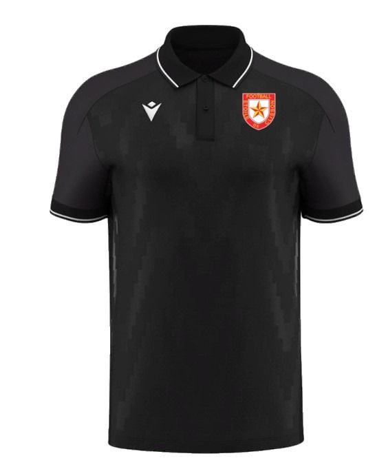 Macron Polo de sortie echoes noir/blanc avec écusson | Image 1