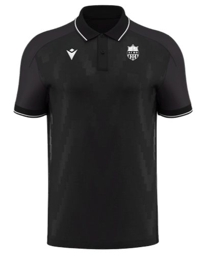 Macron Polo echoes noir avec écusson | Image 1