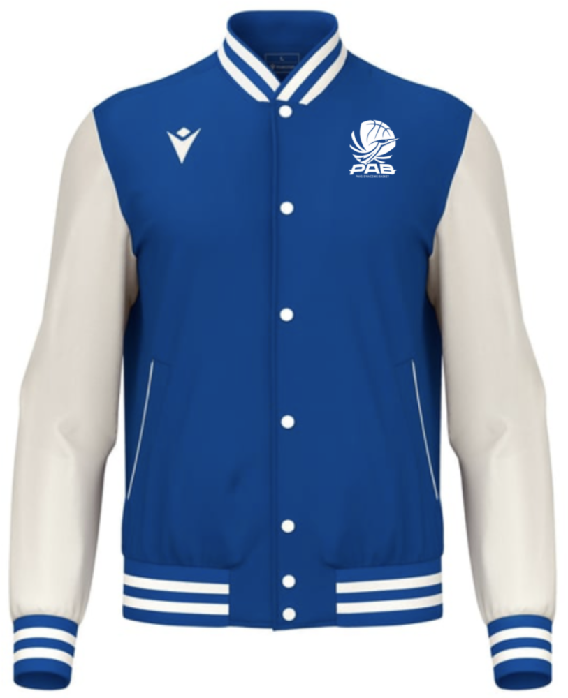 Macron Blouson fiddle royal avec logo brodé | Image 1